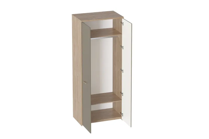 Шкаф двухдверный "Гавана" спальня Светло-серый