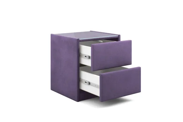 Тумба мягкая "Аризона" Вариант 9 Мора фиолетовый